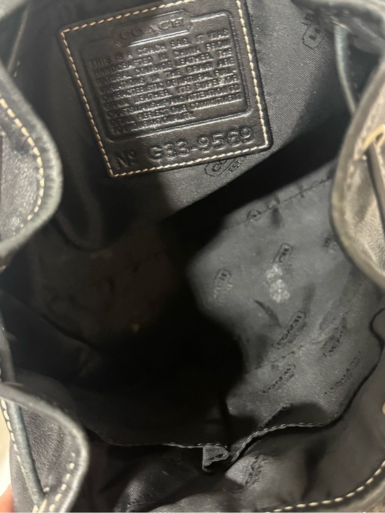Coach 9569 Legacy Black Leather Drawstring Mini Backpack main image 6